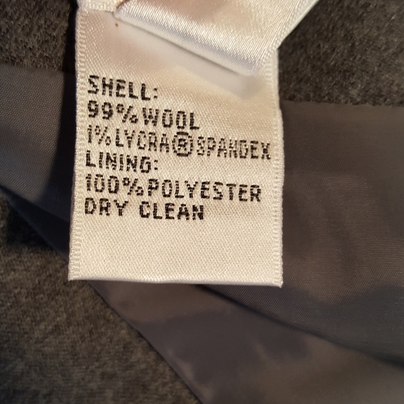 Talbots Grey Wool Pencil Skirt with Front Pockets - Picture 4 of 8